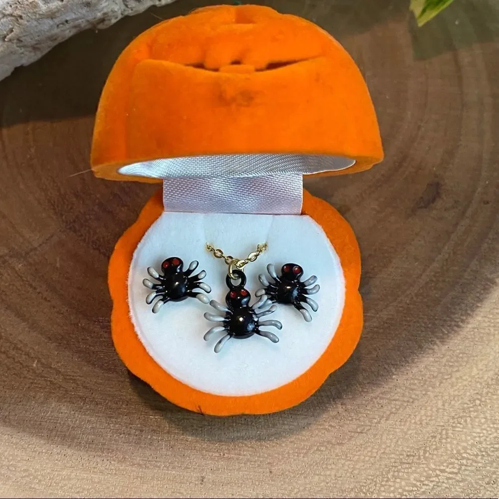 Halloween spider jewelry set for girl